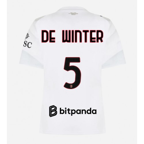 AC Milan Koni De Winter #5 Udebanetrøje Dame 2026-27 Kortærmet